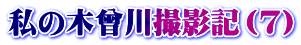 私の木曾川撮影記（7）